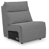 Modmax II Salt and Pepper Salt and Pepper 8-Piece Power Reclining Sectional with Console by Ashley at Eve Furniture