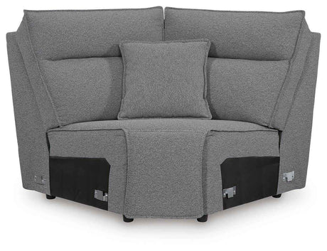 Modmax II Salt and Pepper Salt and Pepper 8-Piece Power Reclining Sectional with Console by Ashley at Eve Furniture