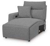 Modmax II Salt and Pepper Salt and Pepper 8-Piece Power Reclining Sectional with Console by Ashley at Eve Furniture