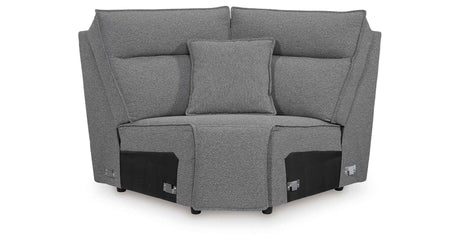 Modmax II Salt and Pepper Salt and Pepper 8-Piece Power Reclining Sectional with Console by Ashley at Eve Furniture