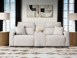 ModMax II Stone 3-Piece Power Reclining Sectional with Console by Ashley at Eve Furniture