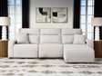 ModMax II Stone 3-Piece Reclining RAF Sofa Chaise by Ashley at Eve Furniture