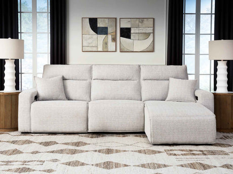ModMax II Stone 3-Piece Reclining RAF Sofa Chaise by Ashley at Eve Furniture