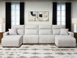 ModMax II Stone 4-Piece Power Reclining Sectional with Chaise by Ashley at Eve Furniture