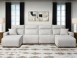 ModMax II Stone 4-Piece Reclining Sectional with Double Chaise by Ashley at Eve Furniture