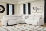 ModMax II Stone 5-Piece Power Reclining Sectional by Ashley at Eve Furniture