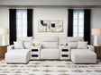 ModMax II Stone 5-Piece Power Reclining Sectional with Chaise and Audio Consoles by Ashley at Eve Furniture
