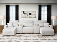 ModMax II Stone 5-Piece Power Reclining Sectional with Chaise and Consoles by Ashley at Eve Furniture