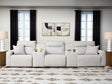 ModMax II Stone 5-Piece Power Reclining Sectional with Consoles by Ashley at Eve Furniture