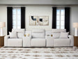 ModMax II Stone 5-Piece Power Reclining Sectional with Consoles by Ashley at Eve Furniture
