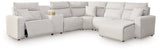 ModMax II Stone 6-Piece Power Reclining Sectional with Chaise and Console