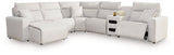 ModMax II Stone 6-Piece Reclining Sectional with LAF Chaise and Audio Console