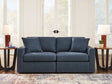 Modmax Ink 2-Piece Modular Next-Gen Nuvella™ Performance Fabric Loveseat by Ashley at Eve Furniture