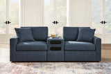 Modmax Ink 3-Piece Sectional and 2 Ottomans by Ashley at Eve Furniture