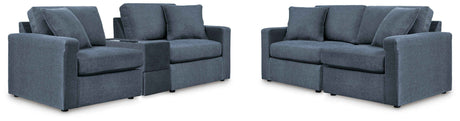 Modmax Ink 3-Piece Sectional Sofa and 2-Piece Sectional Loveseat by Ashley at Eve Furniture