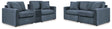 Modmax Ink 3-Piece Sectional Sofa and 2-Piece Sectional Loveseat by Ashley at Eve Furniture