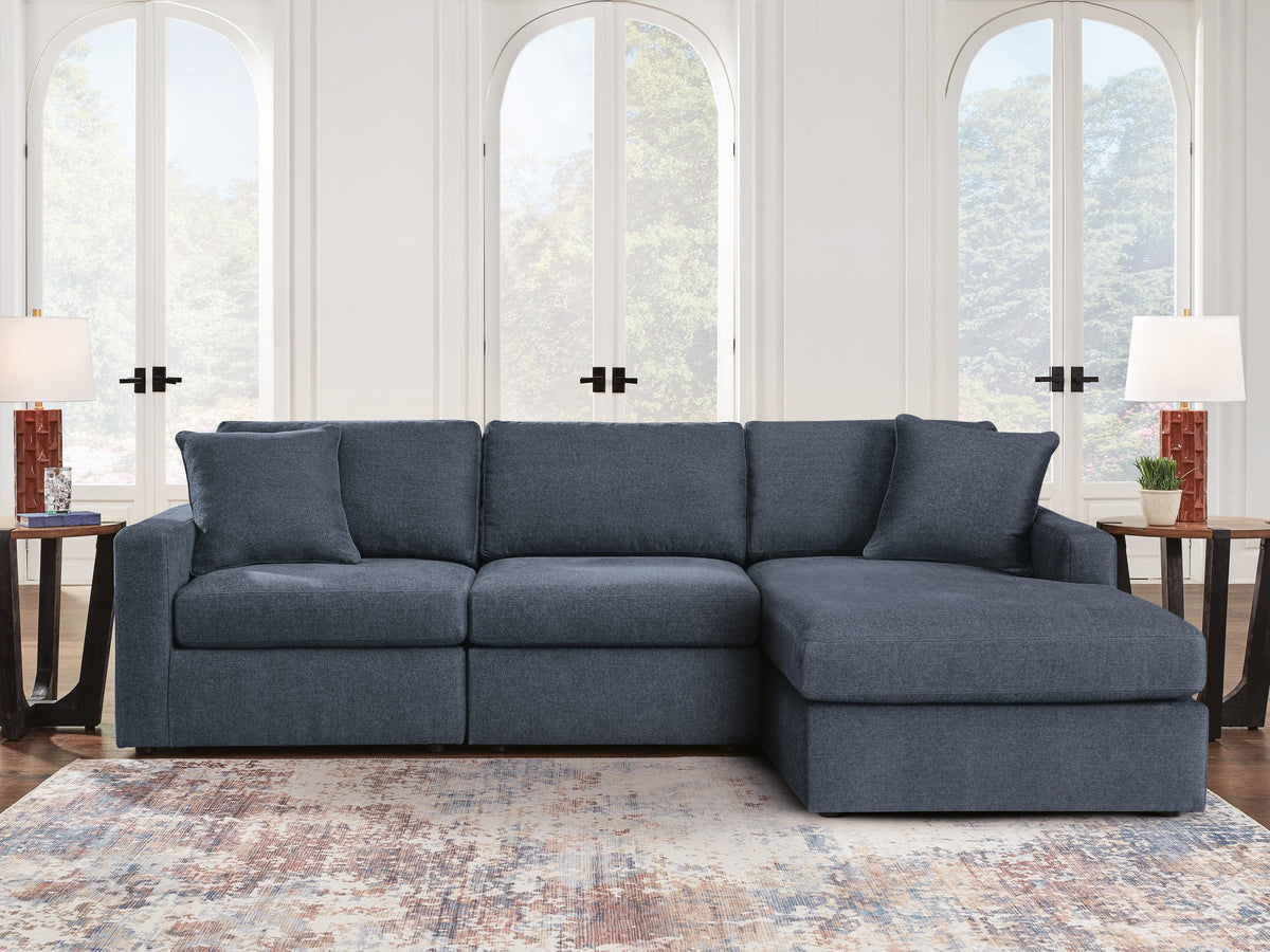 Modmax Ink 3-Piece Sectional with RAF Storage Chaise by Ashley at Eve Furniture