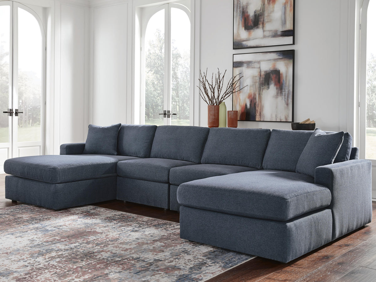 Modmax Ink 4-Piece Double Storage Chaise Sectional by Ashley at Eve Furniture
