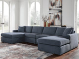 Modmax Ink 4-Piece Double Storage Chaise Sectional by Ashley at Eve Furniture