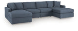 Modmax Ink 4-Piece Double Storage Chaise Sectional by Ashley at Eve Furniture