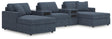 Modmax Ink 5-Piece Double Storage Chaise Sectional with Audio Consoles by Ashley at Eve Furniture