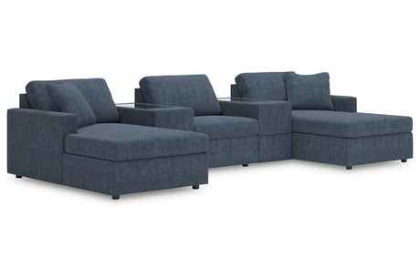 Modmax Ink 5-Piece Pit Performance Fabric Modular Sectional by Ashley at Eve Furniture