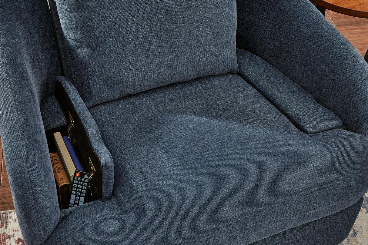 Modmax Ink 5-Piece Sectional and Swivel Glider Recliner by Ashley at Eve Furniture