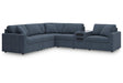 Modmax Ink 6-Piece Performance Fabric Modular Sectional by Ashley at Eve Furniture