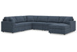 Modmax Ink 6-Piece Performance Fabric RAF Sectional by Ashley at Eve Furniture