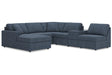 Modmax Ink 6-Piece Sectional with LAF Chaise by Ashley at Eve Furniture