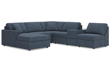 Modmax Ink 6-Piece Sectional with LAF Chaise by Ashley at Eve Furniture