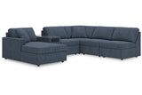 Modmax Ink 6-Piece Sectional with LAF Chaise by Ashley at Eve Furniture