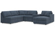 Modmax Ink 6-Piece Sectional with RAF Chaise by Ashley at Eve Furniture