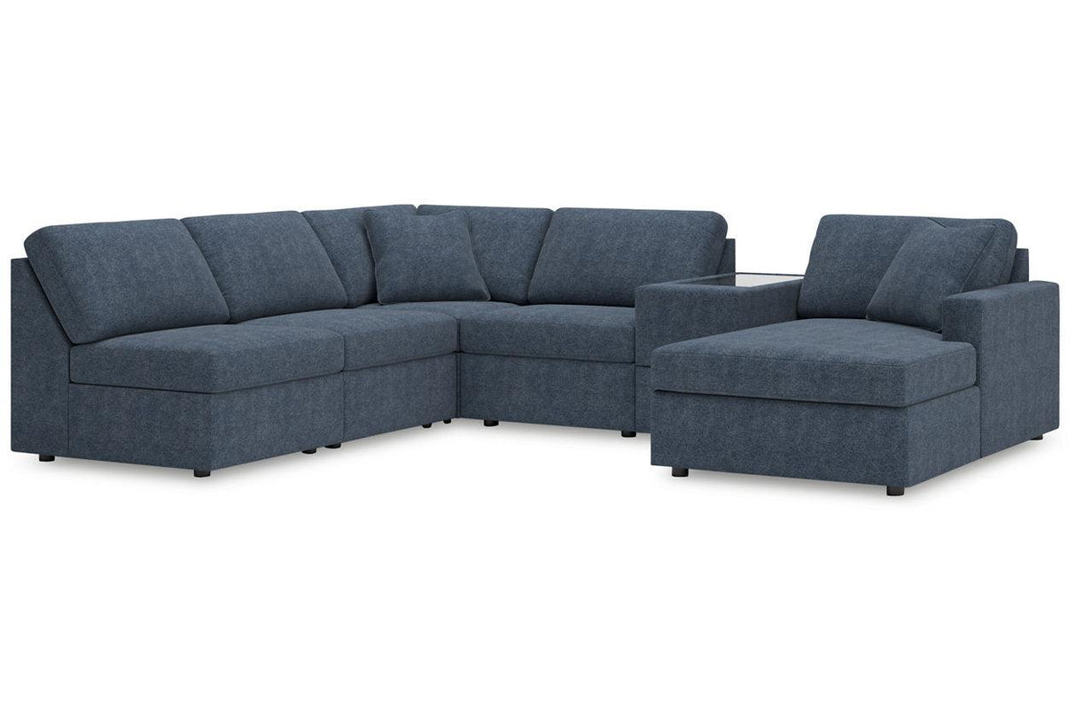 Modmax Ink 6-Piece Sectional with RAF Chaise by Ashley at Eve Furniture