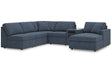 Modmax Ink 6-Piece Sectional with RAF Chaise by Ashley at Eve Furniture