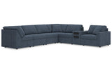 Modmax Ink 7-Piece Performance Fabric Sectional by Ashley at Eve Furniture
