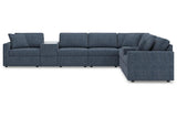 Modmax Ink 8-Piece Performance Fabric Sectional by Ashley at Eve Furniture