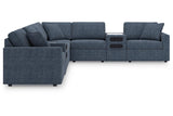 Modmax Ink 8-Piece Performance Fabric Sectional by Ashley at Eve Furniture