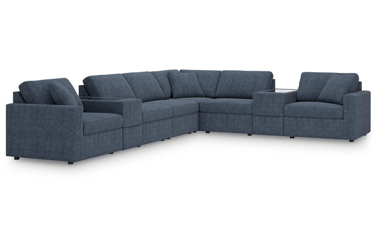 Modmax Ink 8-Piece Performance Fabric Sectional by Ashley at Eve Furniture