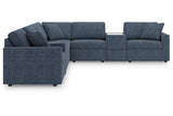 Modmax Ink 8-Piece Performance Fabric Sectional by Ashley at Eve Furniture