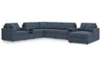 Modmax Ink 8-Piece Sectional with Audio and RAF Chaise by Ashley at Eve Furniture