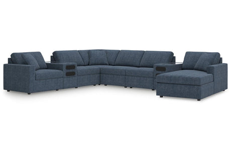 Modmax Ink 8-Piece Sectional with Audio and RAF Chaise by Ashley at Eve Furniture