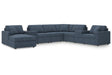 Modmax Ink 8-Piece Sectional with LAF Chaise by Ashley at Eve Furniture