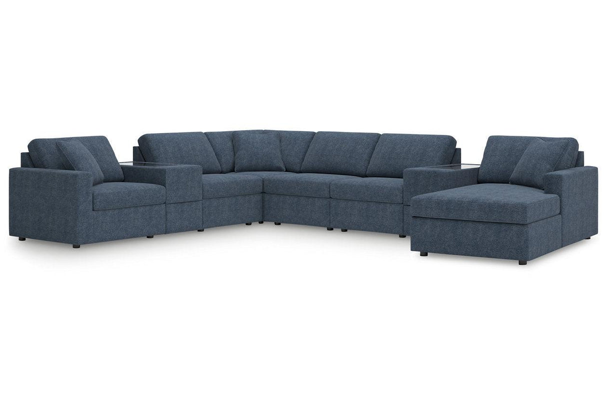 Modmax Ink 8-Piece Sectional with RAF Chaise by Ashley at Eve Furniture