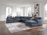 Modmax Ink 8-Piece Sectional with RAF Storage Chaise and Audio Consoles by Ashley at Eve Furniture