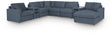 Modmax Ink 8-Piece Sectional with RAF Storage Chaise and Audio Consoles by Ashley at Eve Furniture