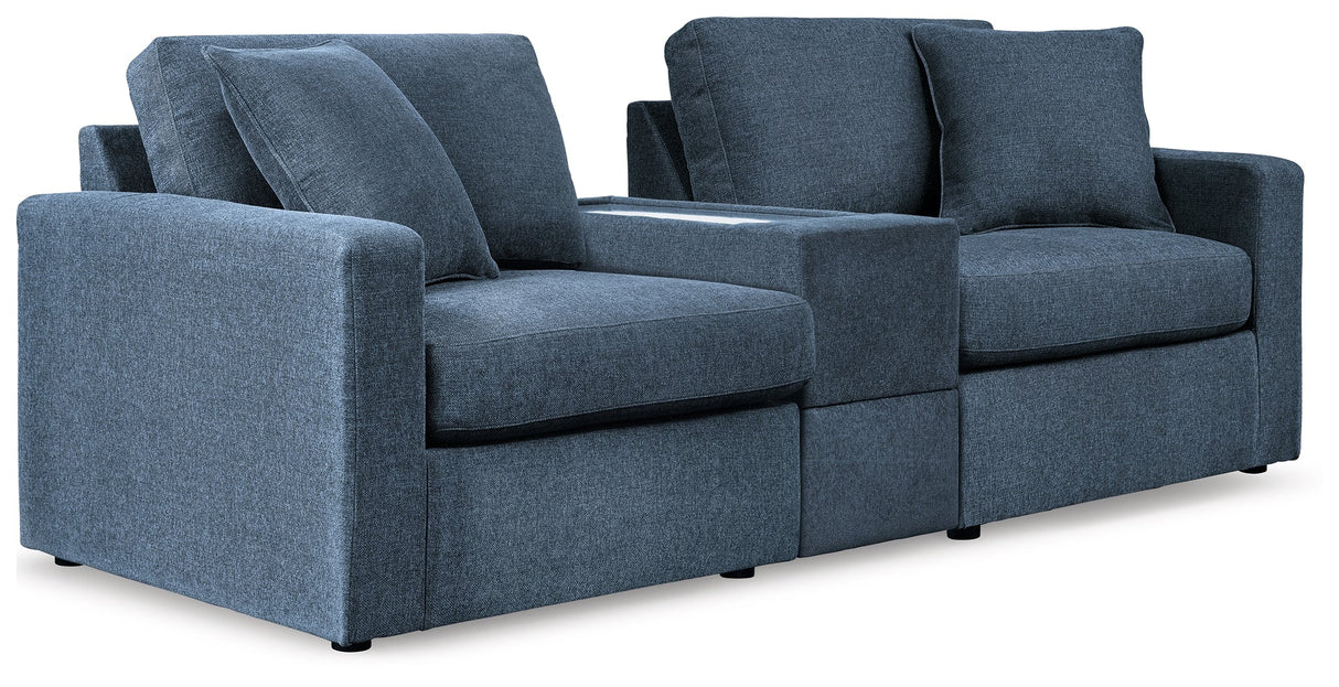 Modmax Ink Sofa and Loveseat with Storage Console by Ashley at Eve Furniture
