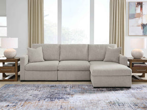 ModMax Luxe Flint 3-Piece Sectional Sofa Storage Chaise by Ashley at Eve Furniture