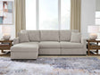 ModMax Luxe Flint 3-Piece Sectional Sofa Storage Chaise by Ashley at Eve Furniture