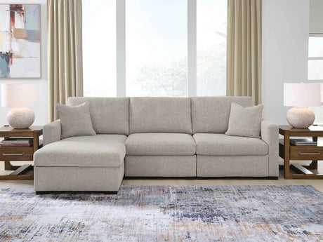 ModMax Luxe Flint 3-Piece Sectional Sofa Storage Chaise by Ashley at Eve Furniture